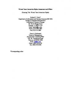 Virtual Team Interaction Styles - CiteSeerX