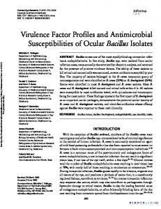 Virulence Factor Profiles and Antimicrobial Susceptibilities of ... - PRbyD