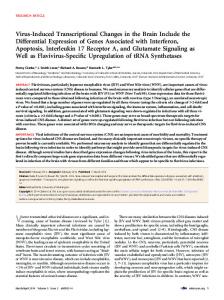 Virus-Induced Transcriptional Changes in the ... - Semantic Scholar