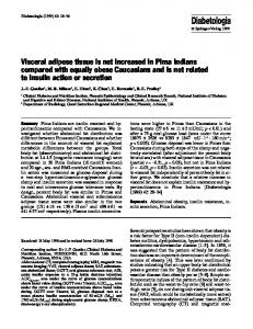 Visceral adipose tissue is not increased in Pima ... - Springer Link