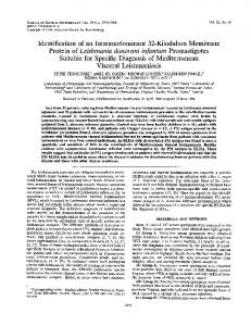 Visceral Leishmaniasis - Journal of Clinical Microbiology - American ...