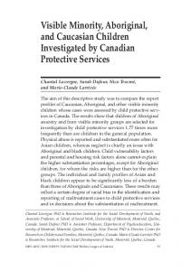 Visible Minority, Aboriginal, and Caucasian Children ... - CiteSeerX