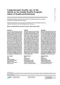 vision of health professionals - SciELO