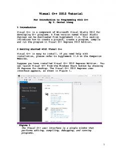 Visual C++ 2012 Tutorial