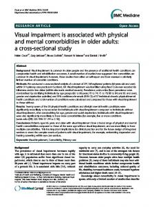 Visual impairment is associated with physical and mental ...