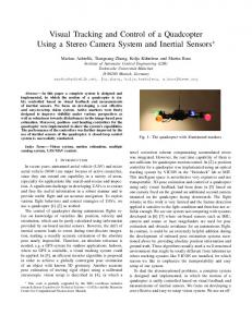 Visual Tracking and Control of a Quadcopter using a ... - CiteSeerX