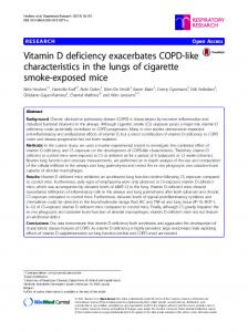 Vitamin D deficiency exacerbates COPD-like ... - CiteSeerX