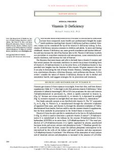 Vitamin D Deficiency