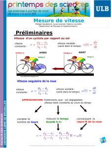 Vitesse angulaire de la roue