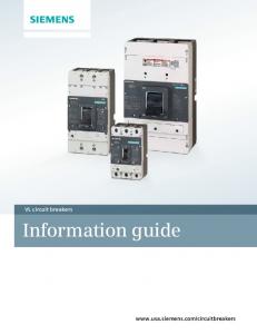 VL Circuit Breakers Information Guide - Siemens