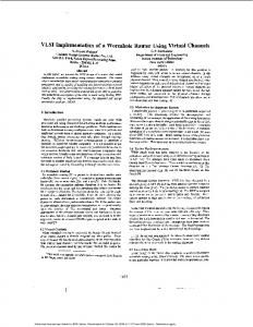 VLSI implementation of a wormhole router using ... - Semantic Scholar