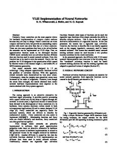 VLSI Implementation of Neural Networks ( )2 ( )2