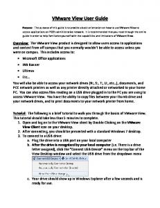 VMware View User Guide