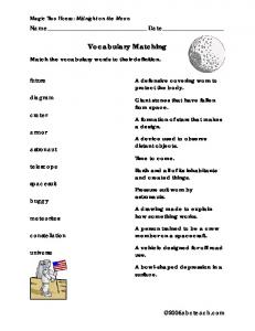 Vocabulary Matching - ABCTeach