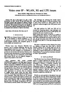Voice over IP - WLAN, 3G and LTE issues