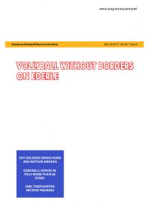 VOLLYBALL WITHOUT BORDERS ON EDERLE