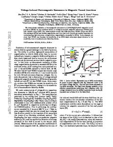 Voltage-Induced Ferromagnetic Resonance in Magnetic Tunnel ...