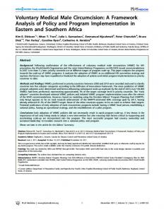 Voluntary Medical Male Circumcision: A