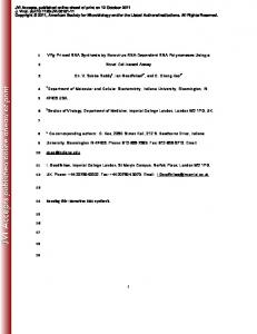 VPg-Primed RNA Synthesis by Norovirus RNA-Dependent RNA ...