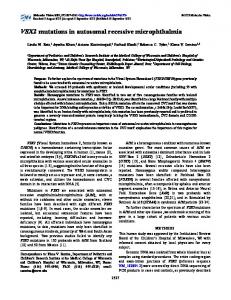 VSX2 mutations in autosomal recessive