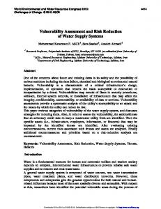 Vulnerability Assessment and Risk Reduction of Water Supply Systems