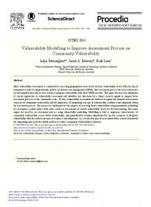 Vulnerability Modelling to Improve Assessment ... - ScienceDirect