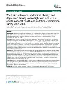 Waist circumference, abdominal obesity, and ... - BioMedSearch