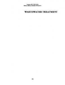 wastewater treatment