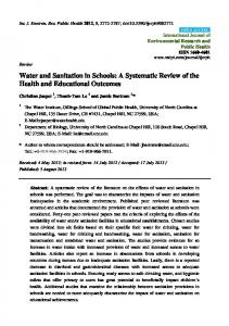 Water and Sanitation in Schools - MDPI