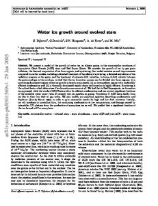 Water ice growth around evolved stars