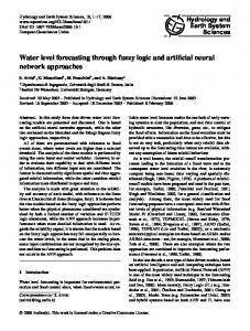 Water level forecasting through fuzzy logic and artificial neural network ...