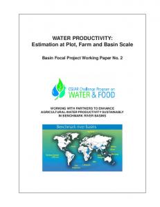 WATER PRODUCTIVITY - AgEcon Search