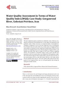 Water Quality Assessment in Terms of Water Quality