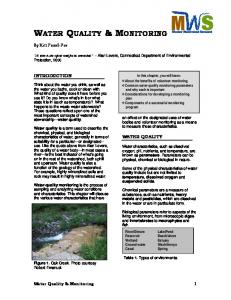 water quality & monitoring