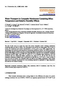 Water Transport in Composite Membranes Containing Silica ...