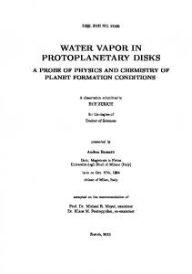 WATER VAPOR IN PROTOPLANETARY DISKS