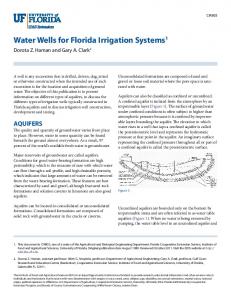 Water Wells for Florida Irrigation Systems1 - CiteSeerX