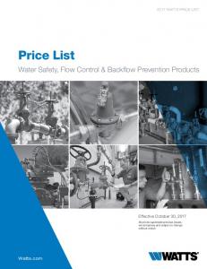 Watts 2013 Price List - Watts Water Technologies