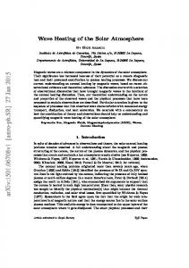 Wave Heating of the Solar Atmosphere