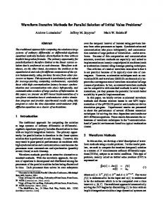 Waveform Iterative Methods for Parallel Solution of ... - Semantic Scholar