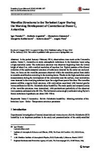 Wavelike Structures in the Turbulent Layer During the ... - Springer Link