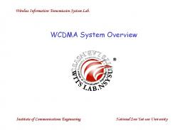 WCDMA System Overview