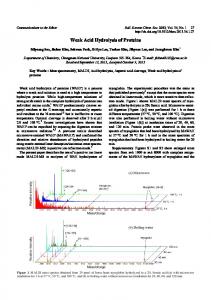 Weak Acid Hydrolysis of Proteins