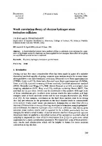 Weak correlation theory of electron hydrogen atom ... - Springer Link