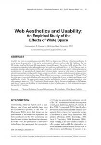 Web Aesthetics and Usability