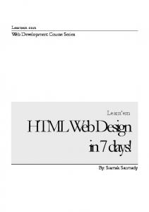 Web Design in 7 Days!