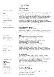 web designer CV template - Dayjob