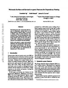 Web-scale Surface and Syntactic n-gram Features for Dependency ...