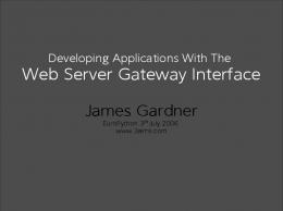 Web Server Gateway Interface