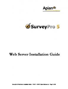 Web Server Installation Guide - Apian